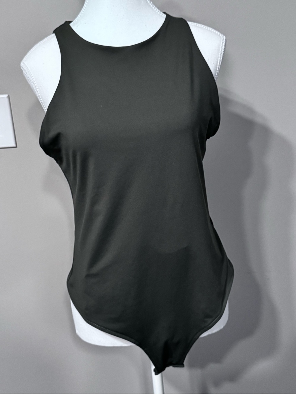 ReoRia Black High-Neck One-Piece Swim Suit